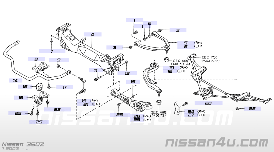 Nissan4U.com : schémas techniques et nomenclature 350Z